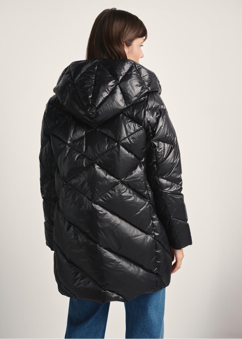 Чорна стьобана жіноча куртка KURDT-0595-99(Z25)