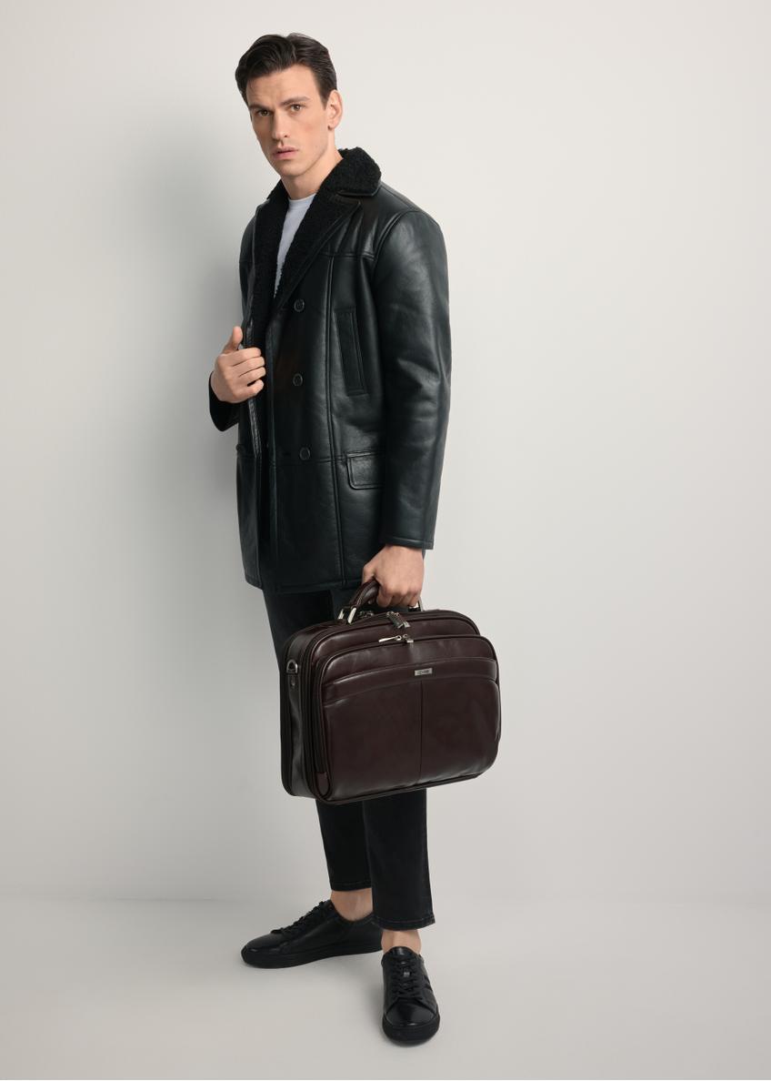 Коричнева шкіряна чоловіча сумка для ноутбука TORMS-0482-89(Z25)