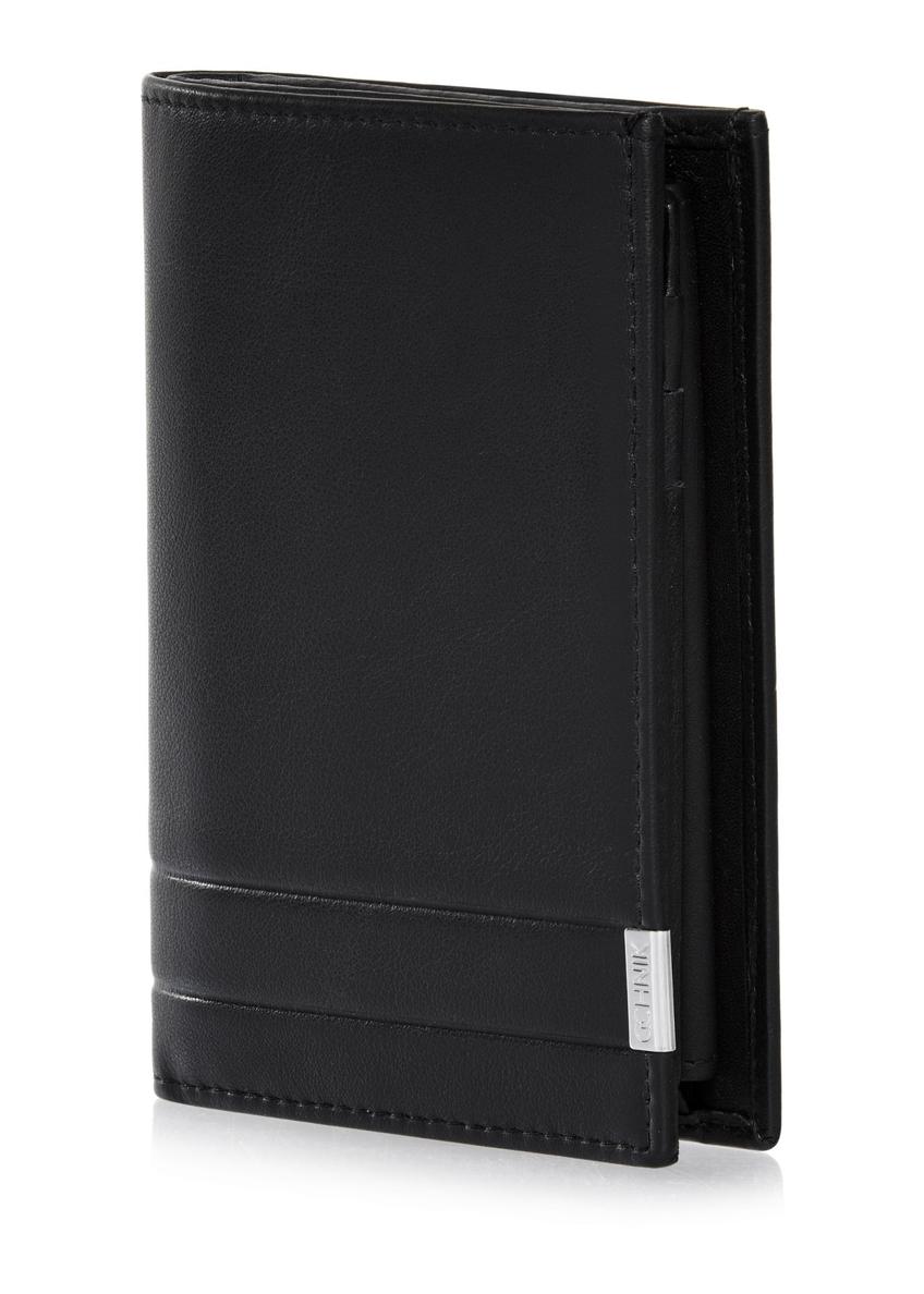 Чоловічий чорний шкіряний гаманець PORMS-0145B-99(Z25)