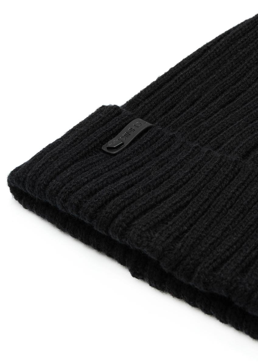 Зимова чоловіча шапка чорного кольору CZAMT-0088-99 (Z25)