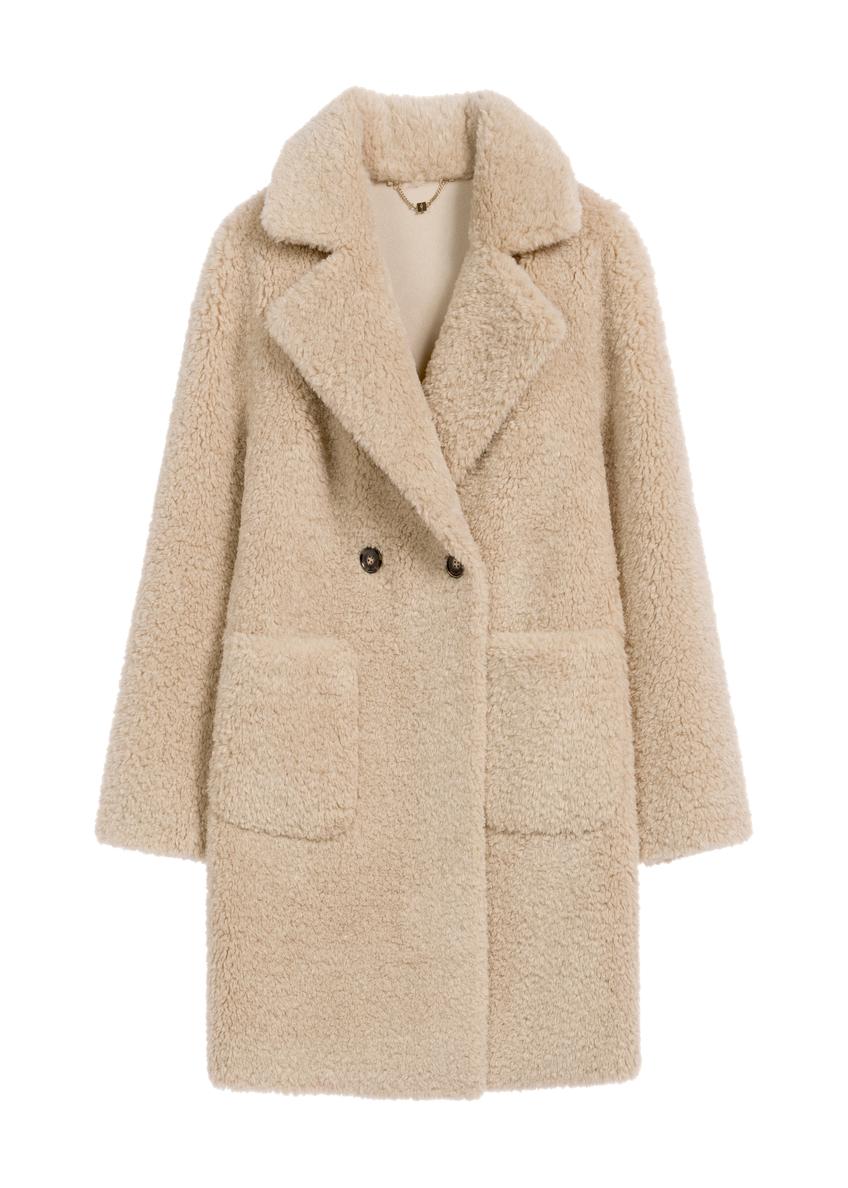 Шуба жіноча з двобортною застібкою FUTDP-0018-81(Z25)