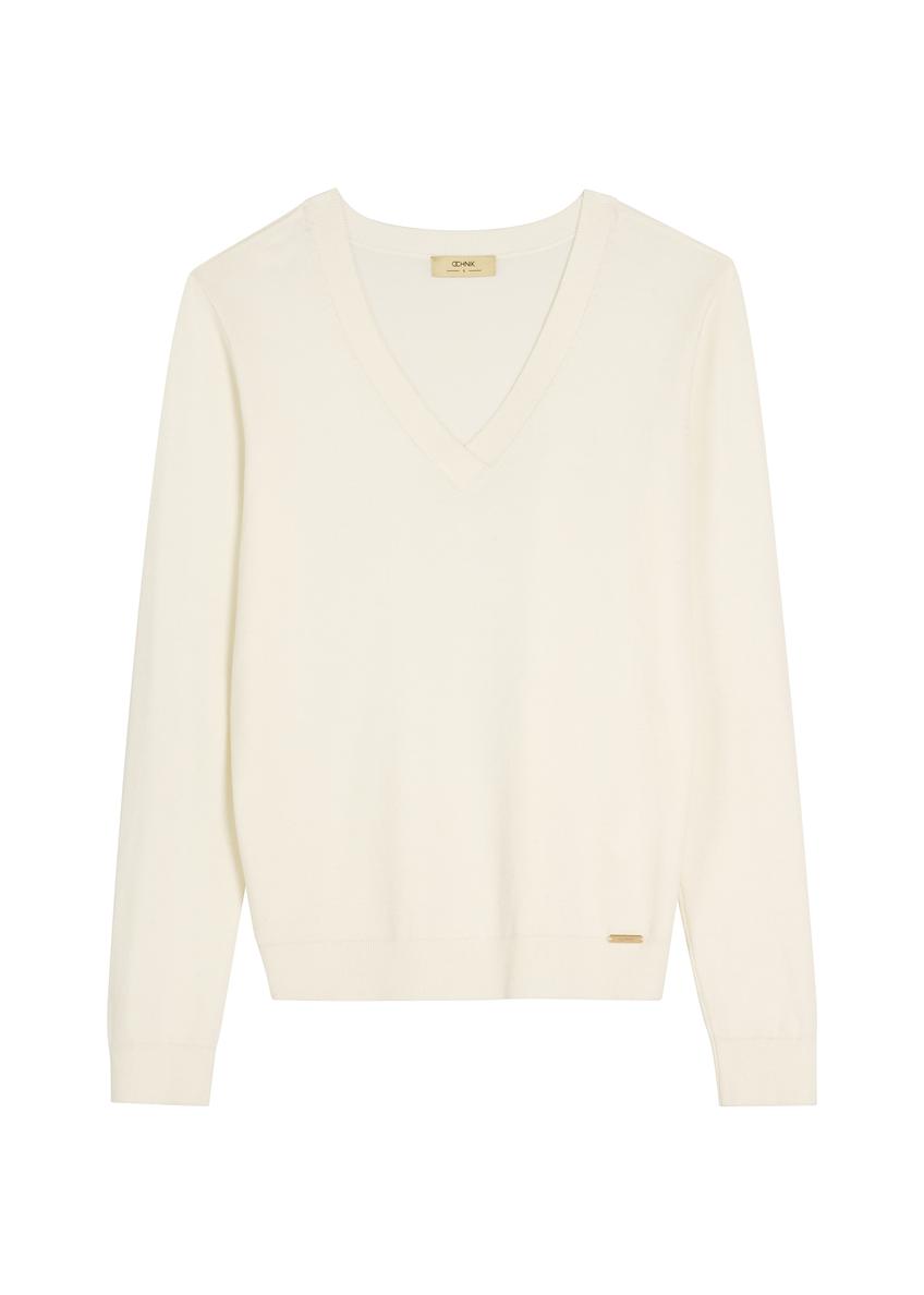 Жіночий пуловер кремового кольору SWEDT-0201-0B(W26)