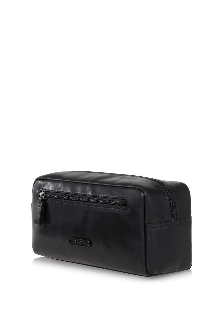 Skórzana czarna kosmetyczka męska TORMS-0106C-99(W25)