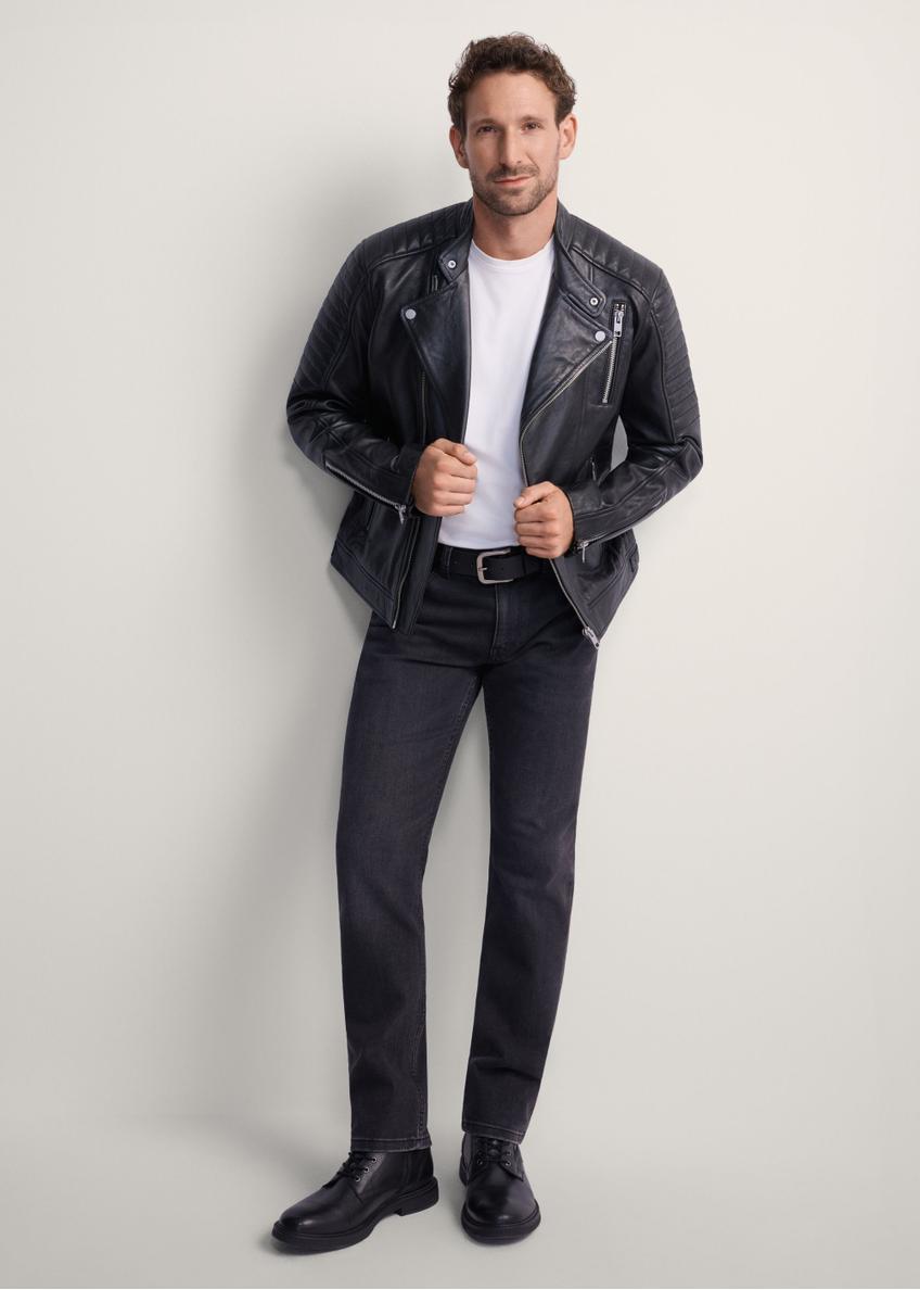 Шкіряна чоловіча косуха KURMS-0179L-99(KS)