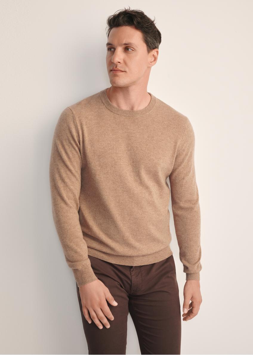 Чоловічий светр кольору кемел SWEMT-0186-24(Z25)