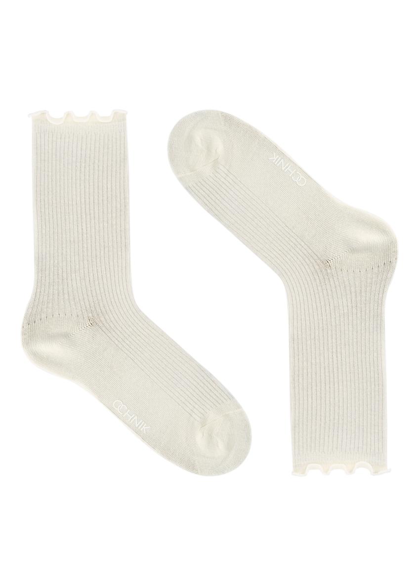 Zestaw skarpet damskich w kolorze ecru ZESDT-0037-12(Z25)