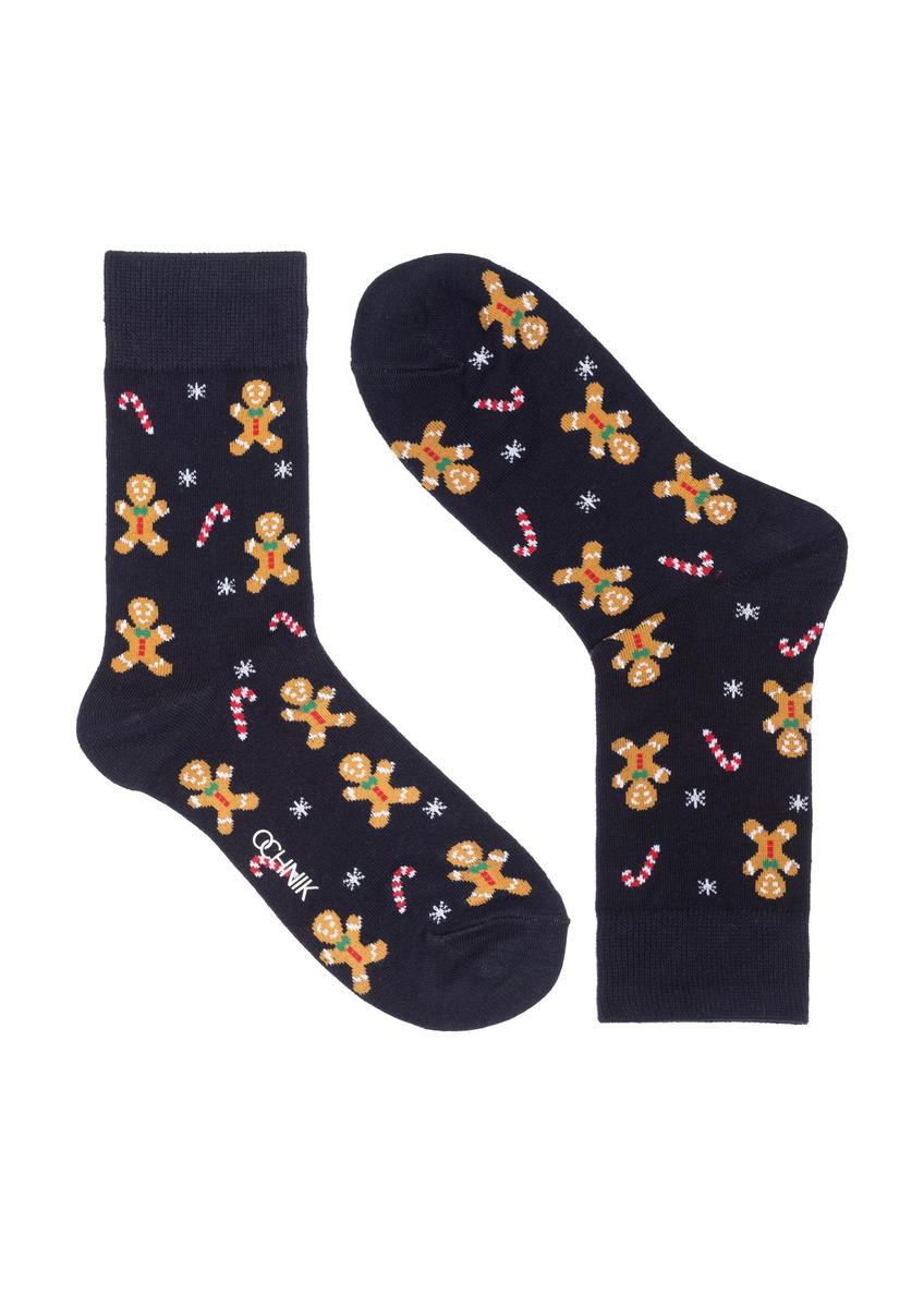 Чоловічі темно-сині різдвяні шкарпетки SKAMT-0183-69(Z24)-01