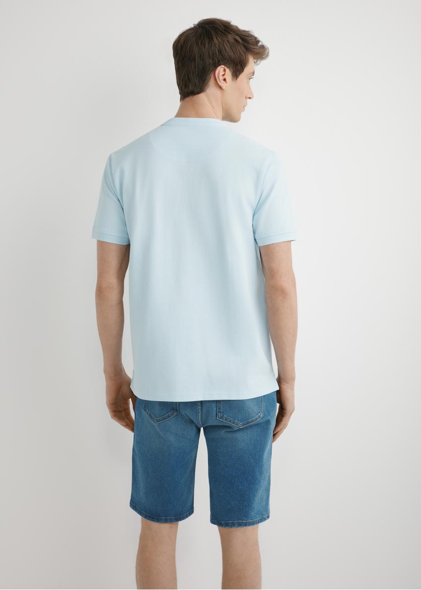 Jasnoniebieska męska koszulka polo POLMT-0095-7A(W26)