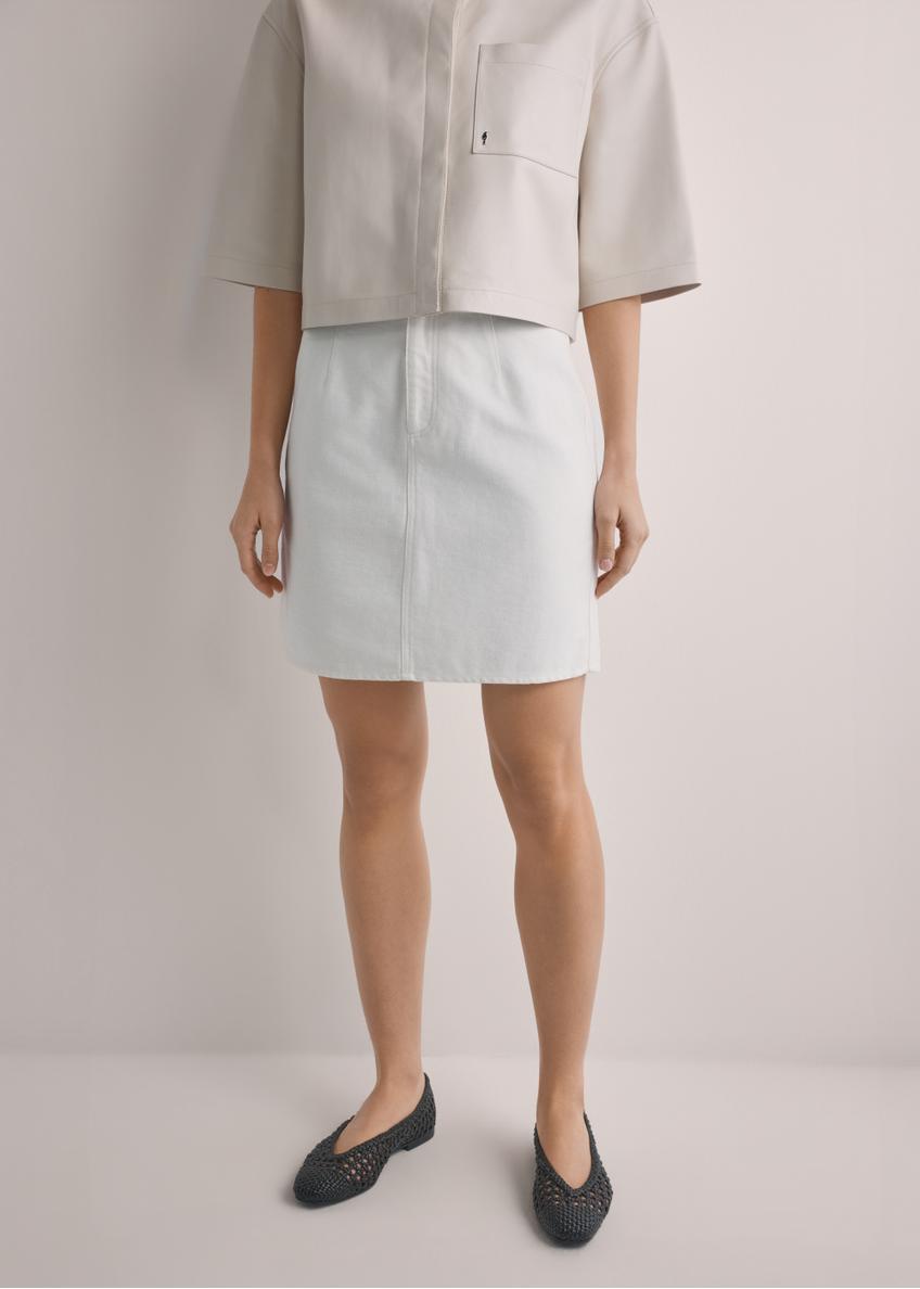 Кремова джинсова міні-спідниця SPCDT-0126-0B(W26)