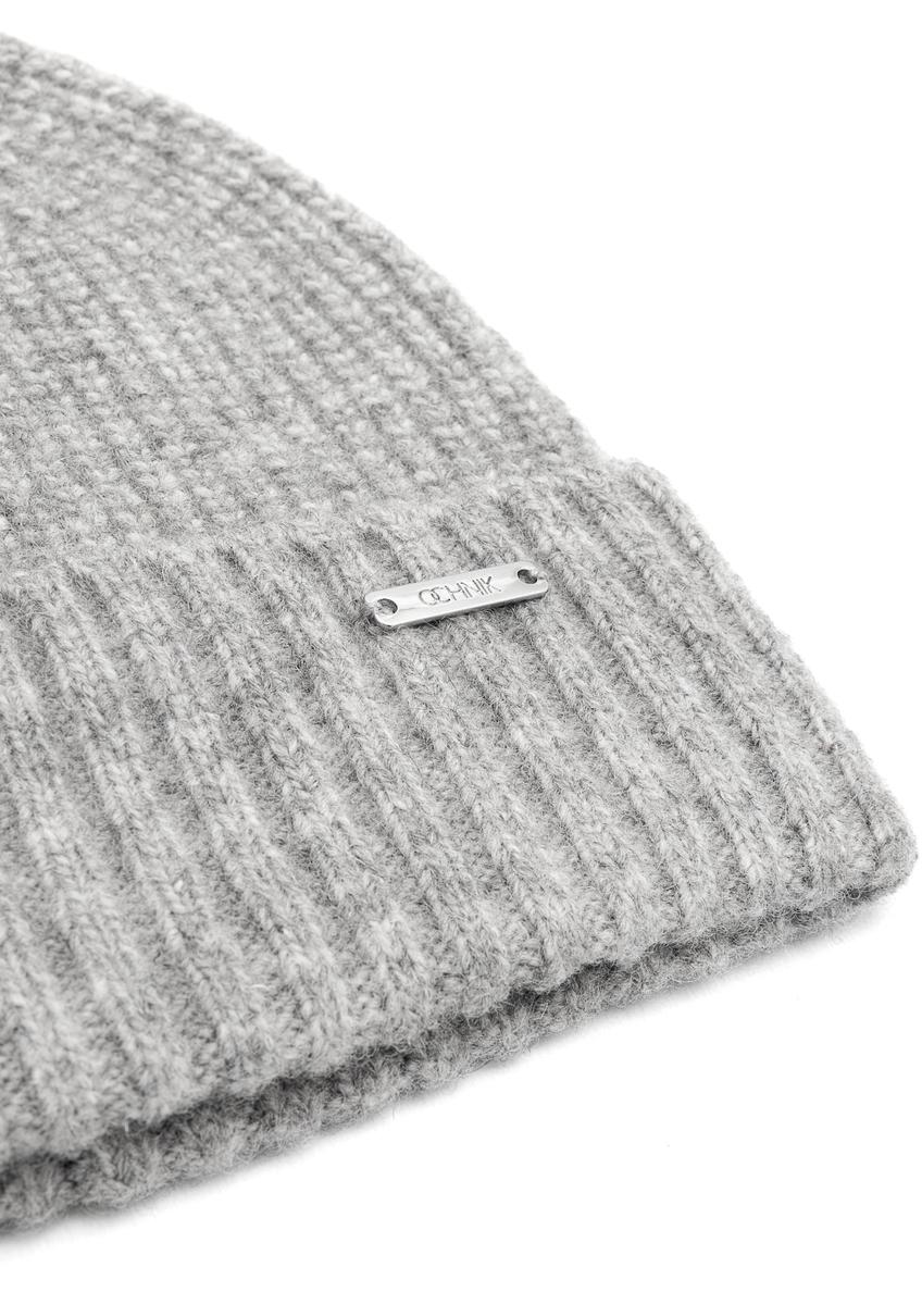 Сіра жіноча шапка з вовною CZADT-0210-82(Z25)