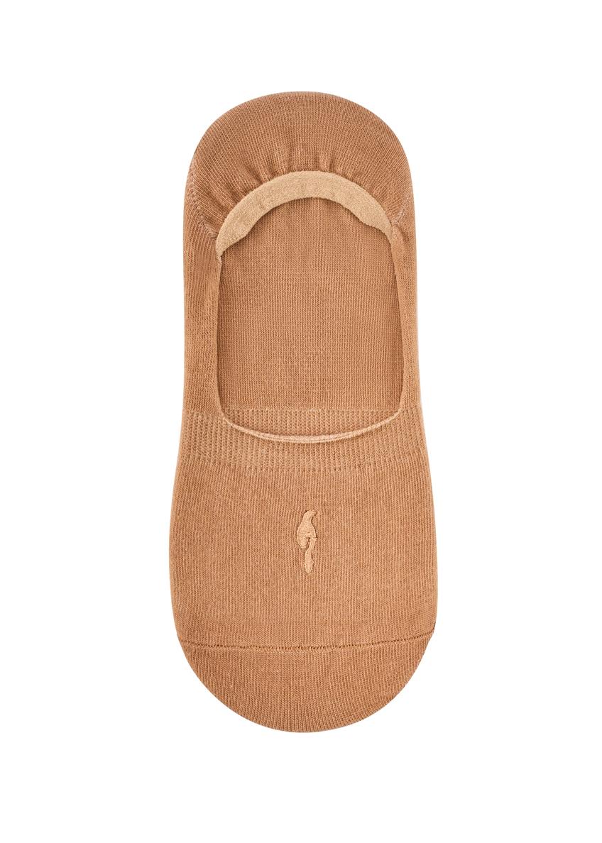 Жіночі шкарпетки до щиколотки кольору верблюжого волокна SKADT-0052B-1D(W26), вигляд виробу спереду на білому тлі.