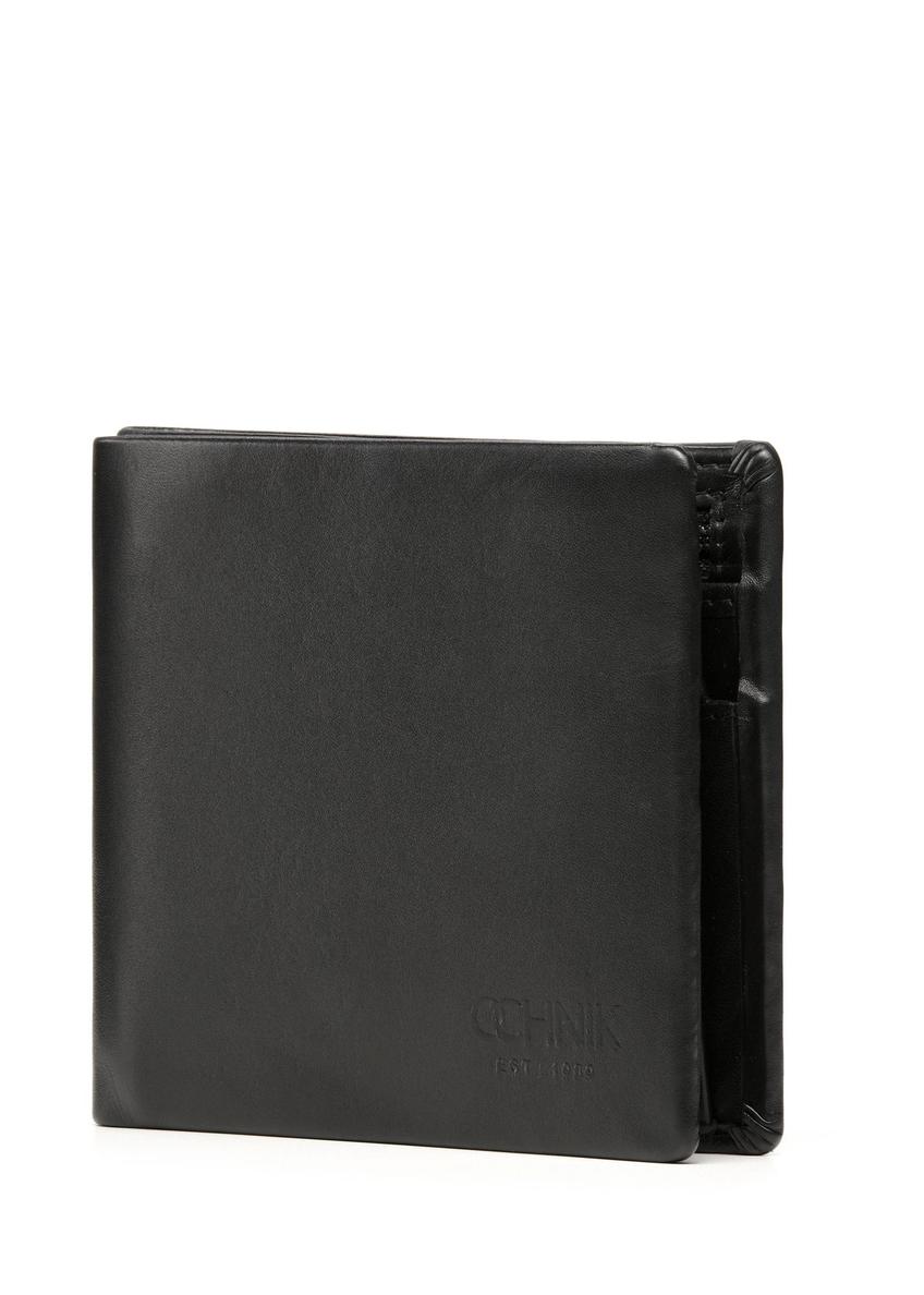 Czarny skórzany portfel męski PORMS-0659-99(Z25)