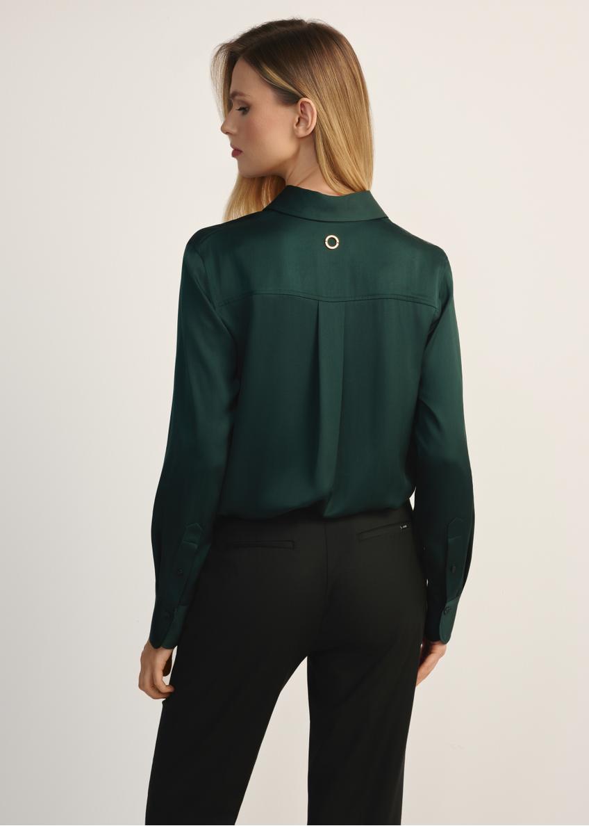 Темно-зелена жіноча сорочка KOSDT-0172-54(Z25)