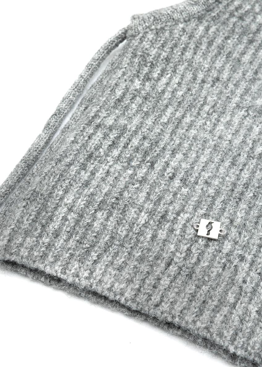 Сірий жіночий комін з капюшоном SZADT-0215-91(Z25)