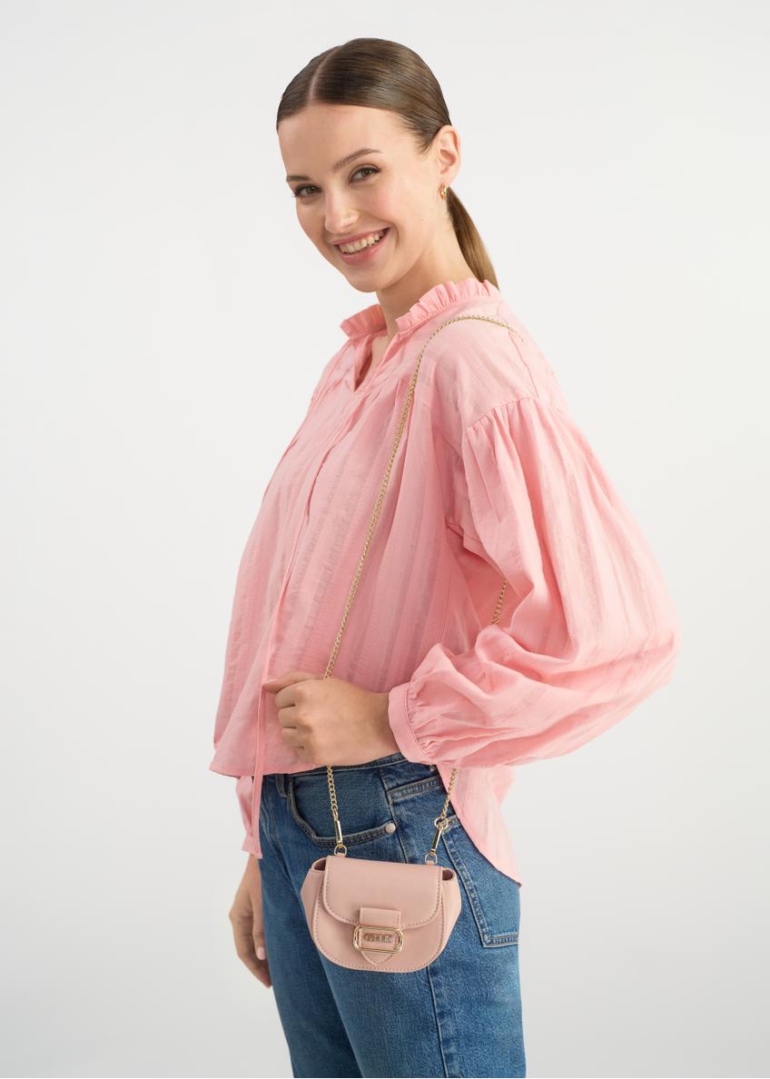 Niewielka różowa torebka na łańcuszku TOREC-1013-34(W25)