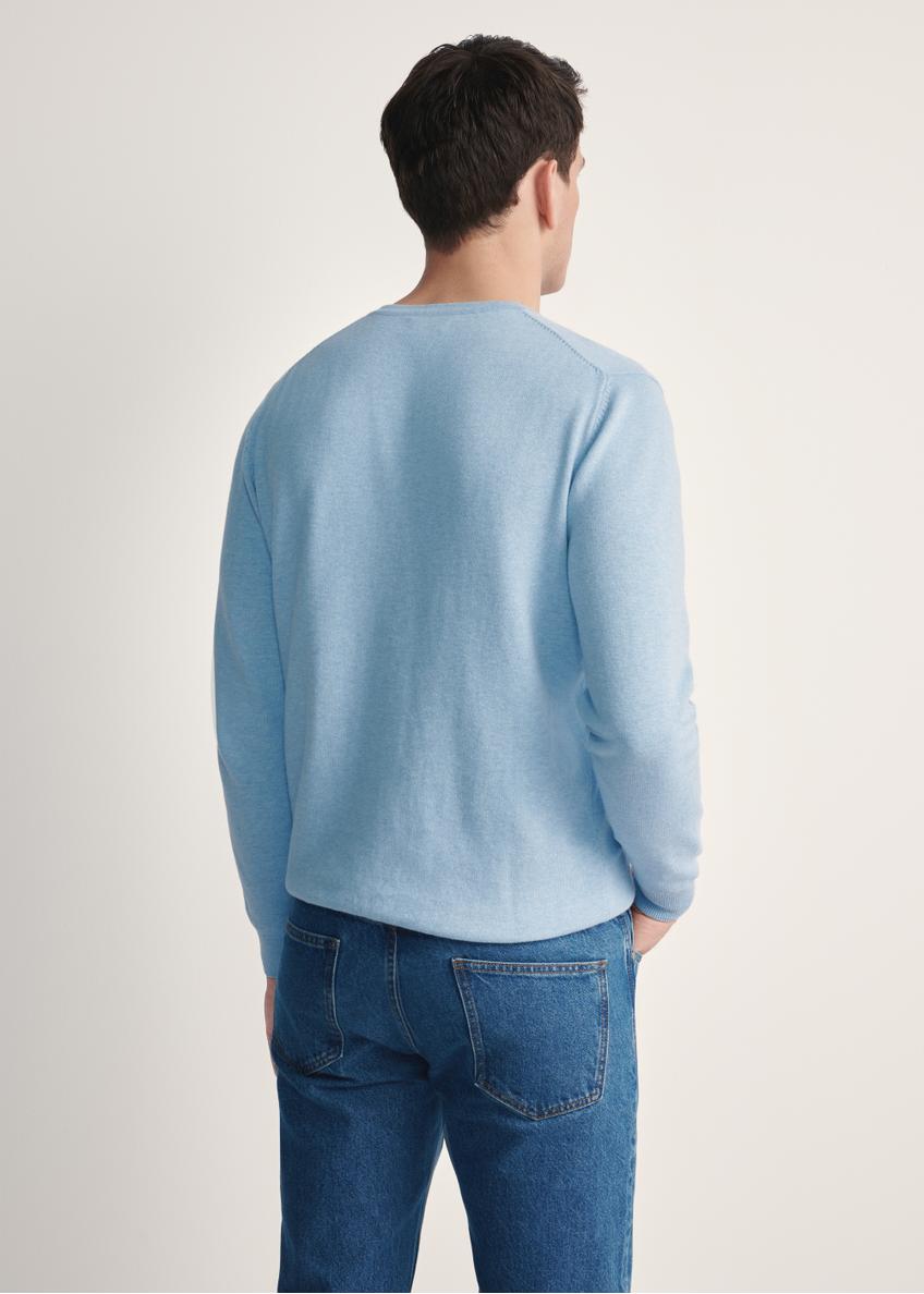 Блакитний чоловічий светр із логотипом SWEMT-0159A-61(Z25)