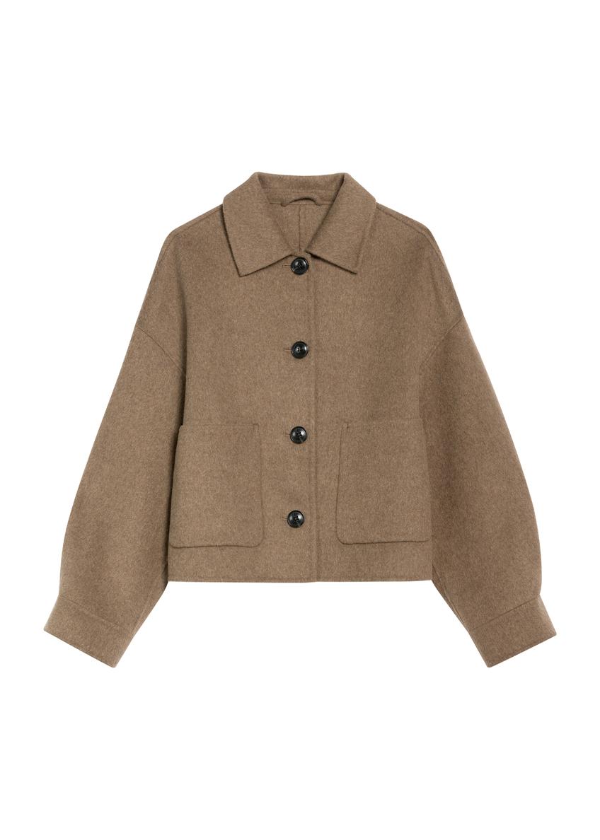 Жіноче коротке вовняне пальто PLADT-0067-82(Z25)