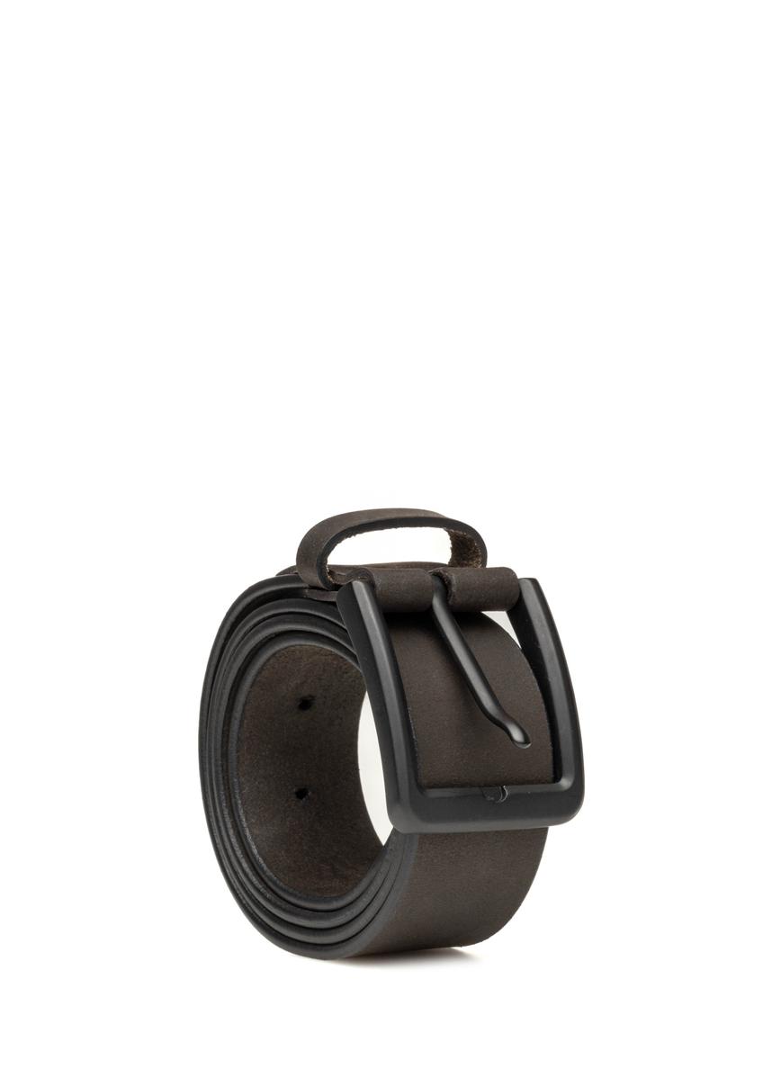 Коричневий замшевий чоловічий ремінь PASMS-0281-1I(W26)