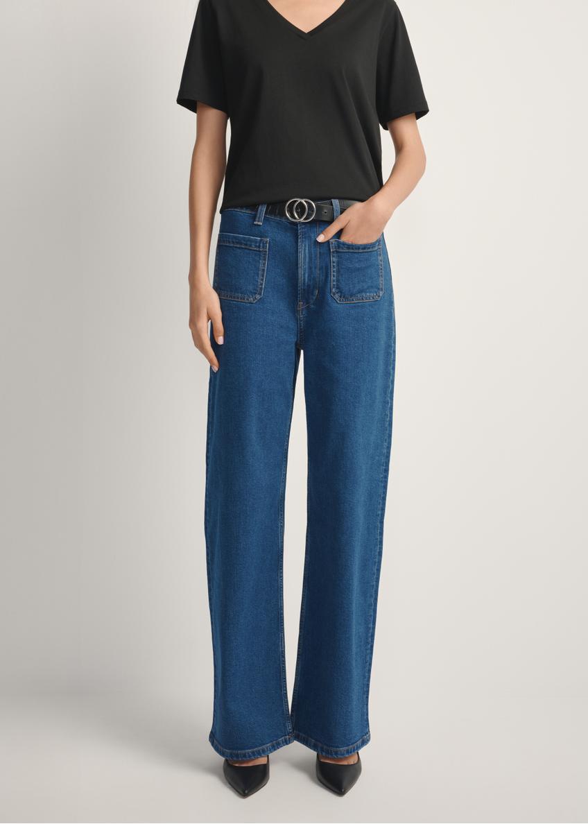 Жіночі джинсові сині штани JEADT-0014-7H(W26)