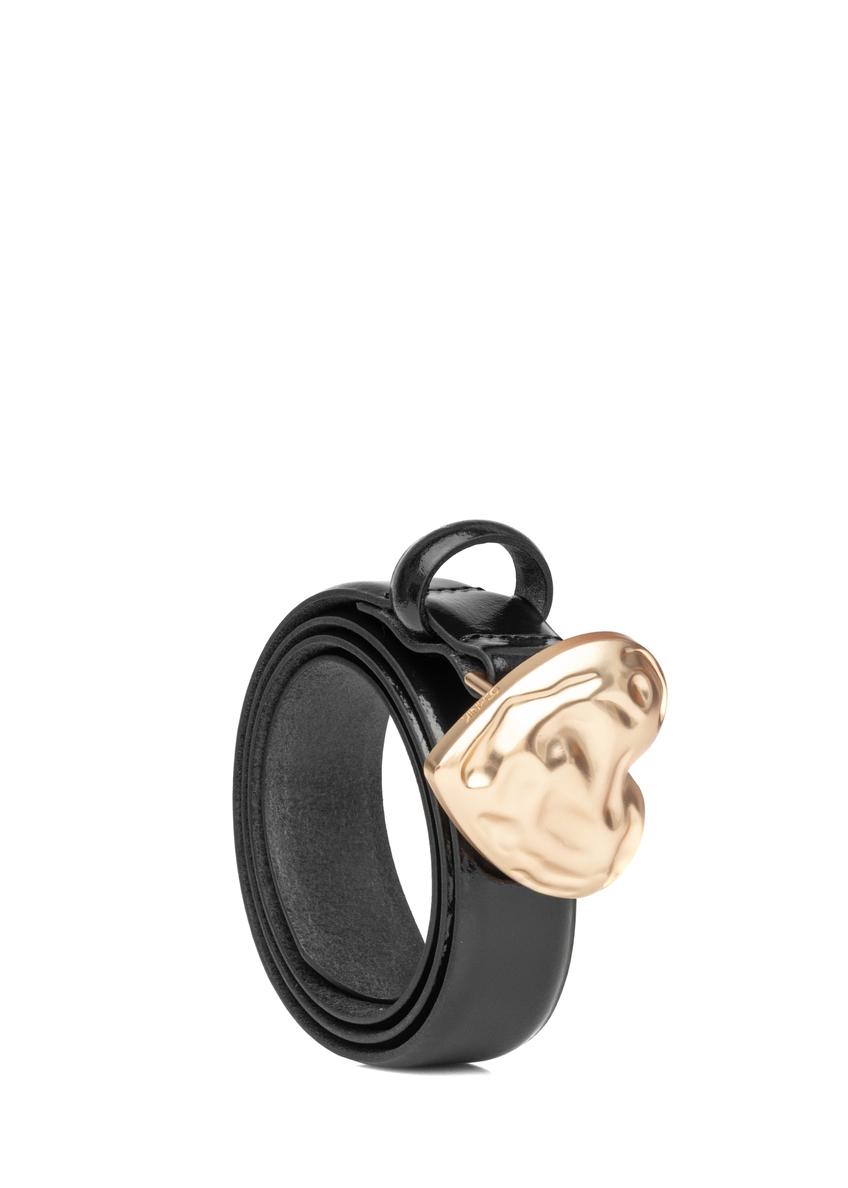 Skórzany pasek z klamrą w kształcie serca PASDS-0337-99(W26)