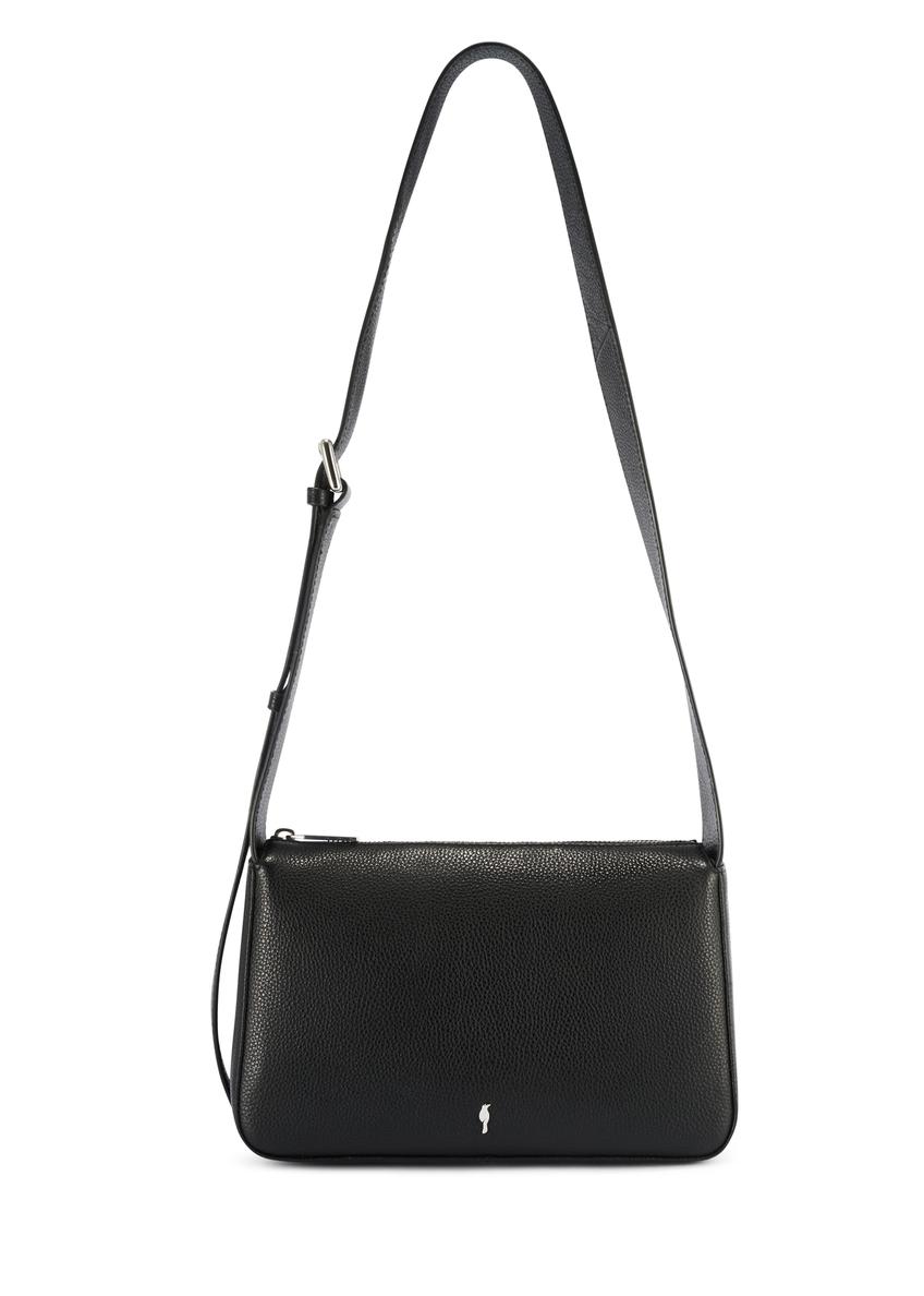 Чорна шкіряна жіноча сумка через плече  TORES-1199-99(Z25)