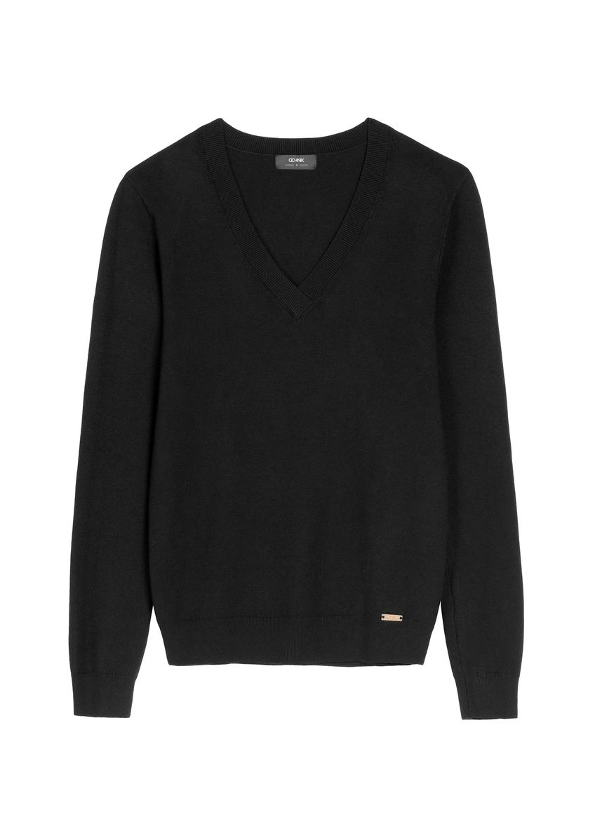 Жіночий пуловер чорного кольору SWEDT-0201-99(W26)