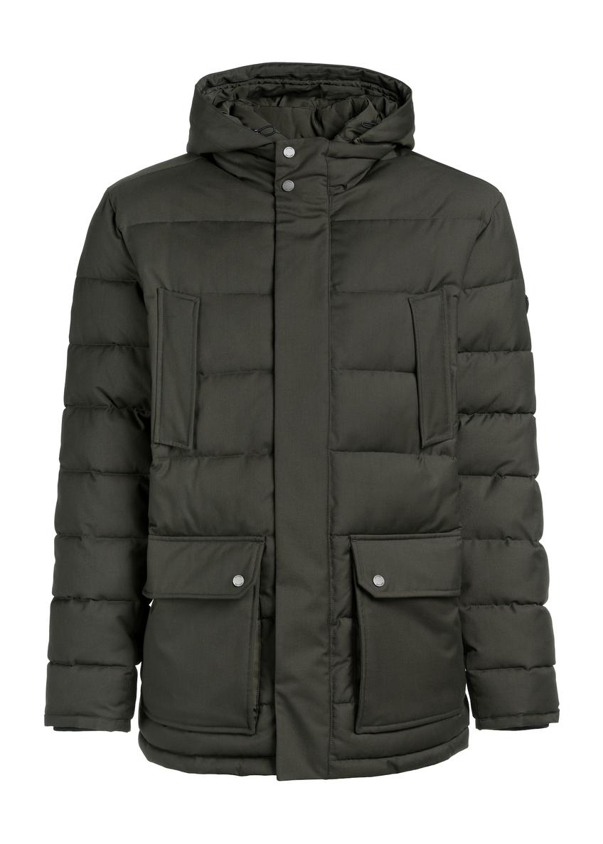 Оливкова зимова чоловіча куртка KURMT-0379-57(Z25)