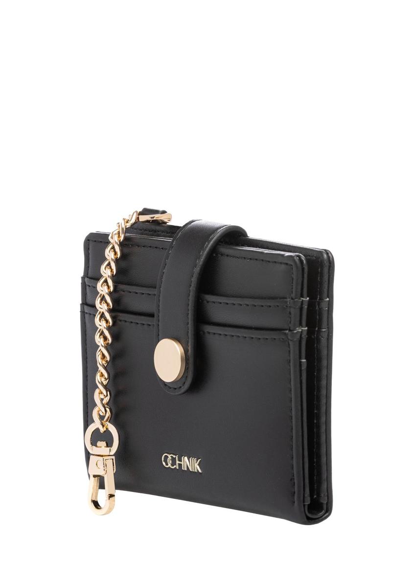 Mały czarny portfel damski POREC-0430-99(W26)