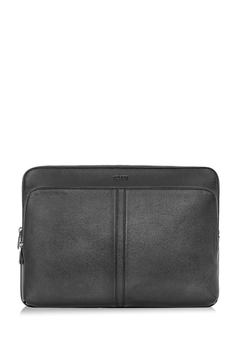 Чорний шкіряний портфель для ноутбука TORMS-0455-99(W25)