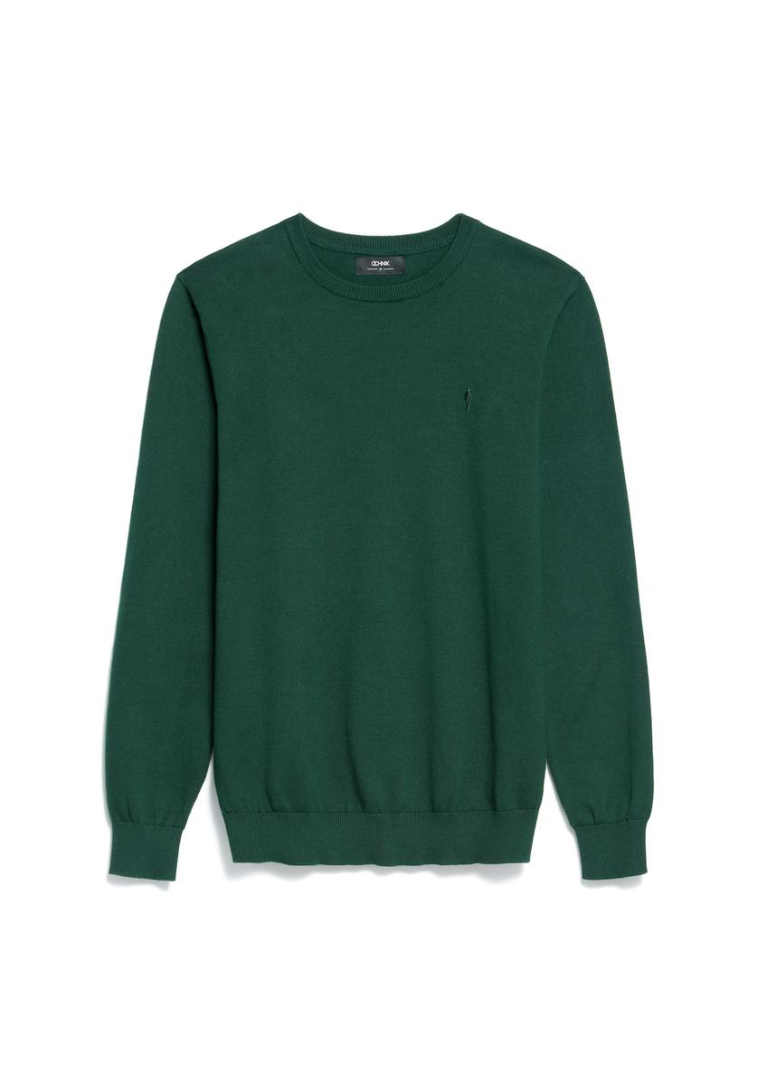 Зелений чоловічий базовий джемпер SWEMT-0114A-54(Z25)