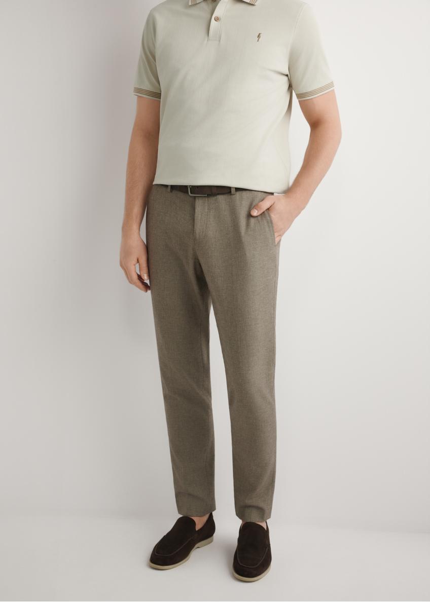 Темно-коричневі чоловічі костюмні штани SPOMT-0098-1I(W26)