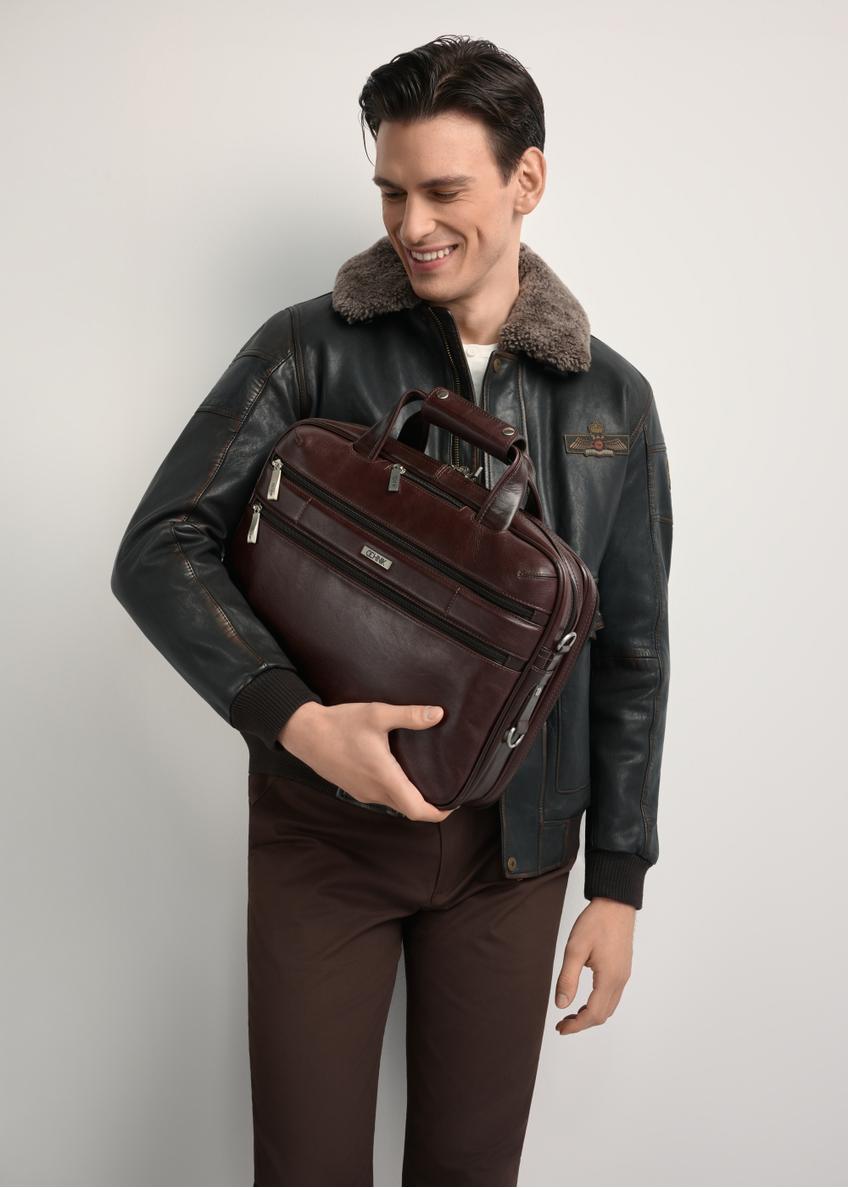 Коричнева шкіряна чоловіча сумка TORMS-0483-89(Z25)