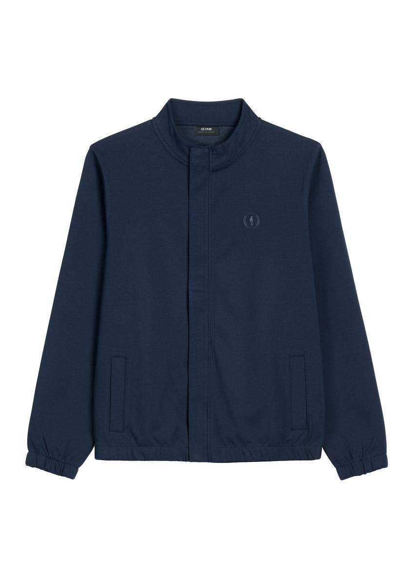 Темно-синя чоловіча кофта на блискавці BLZMT-0072-7E(W26)