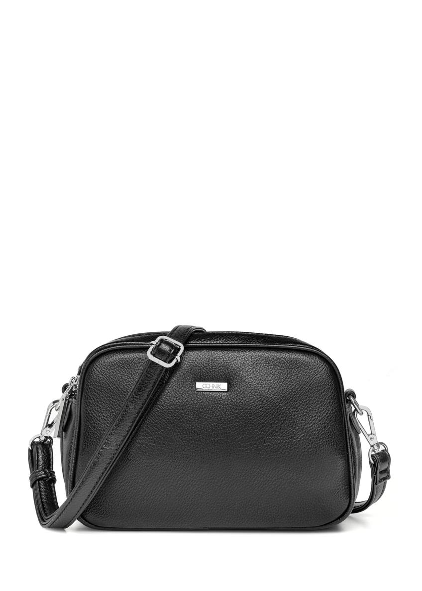 Czarna średnia torebka damska TOREC-1121-9I(W26)