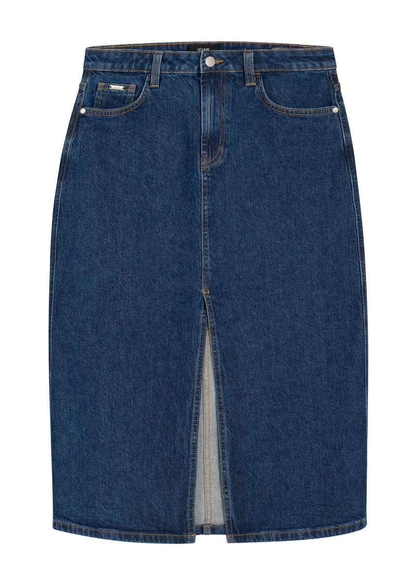 Джинсова спідниця міді SPCDT-0119-7H(W26)