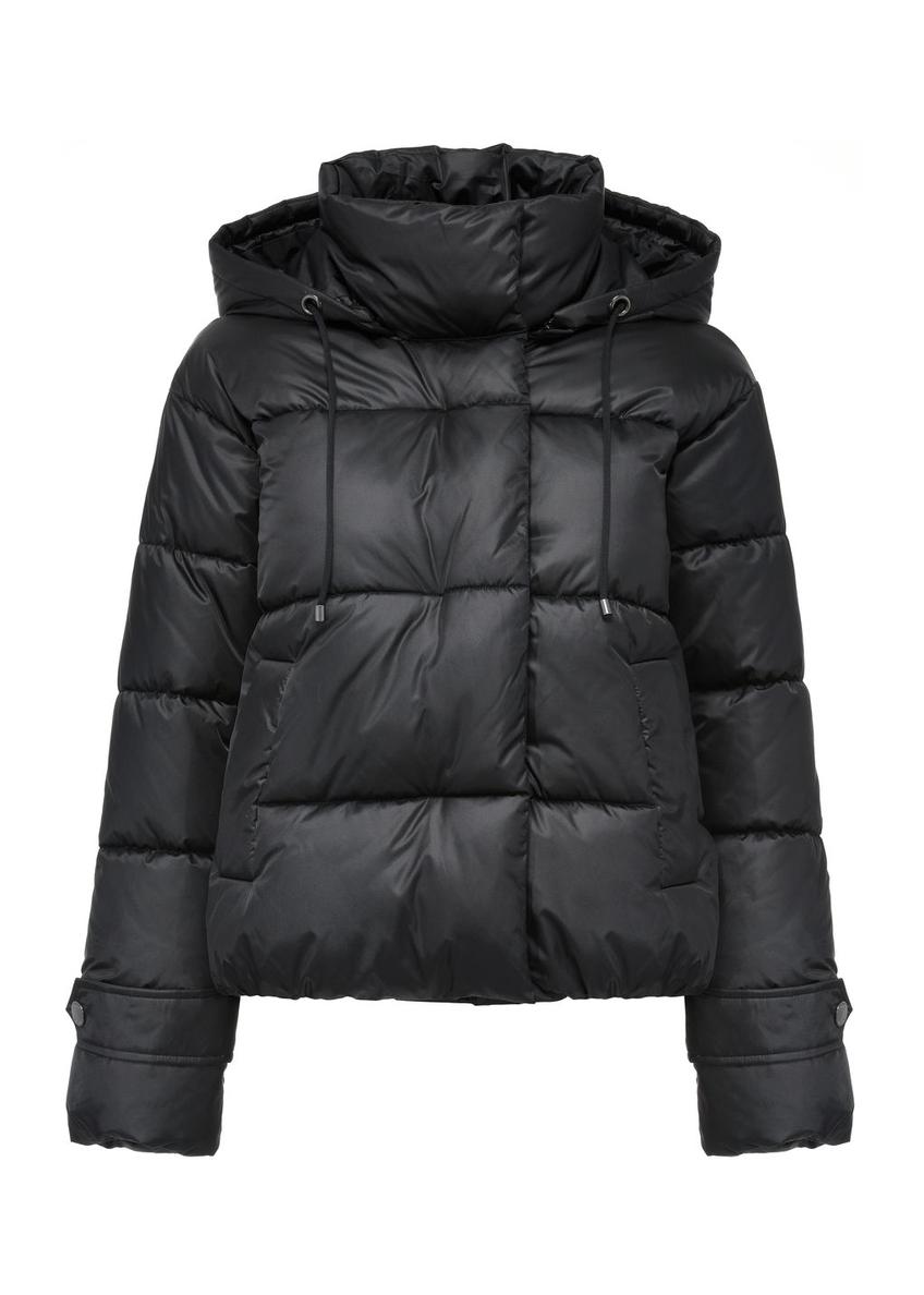 Чорна жіноча стьобана куртка KURDT-0532-99(Z25)