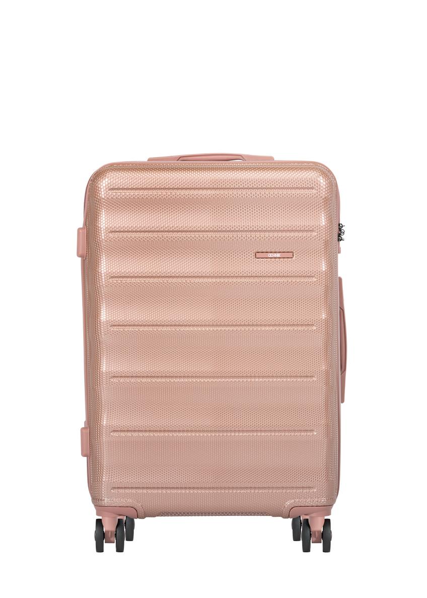 Середня валіза на колесах WALPC-0015-5B-24(W26), вигляд виробу спереду на білому тлі.