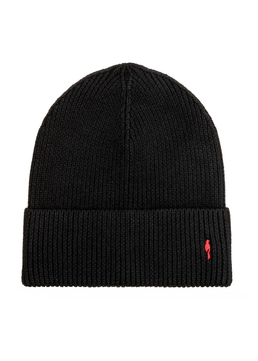 Чорна чоловіча кепка CZAMT-0084-99(Z25), вигляд виробу спереду на білому тлі.