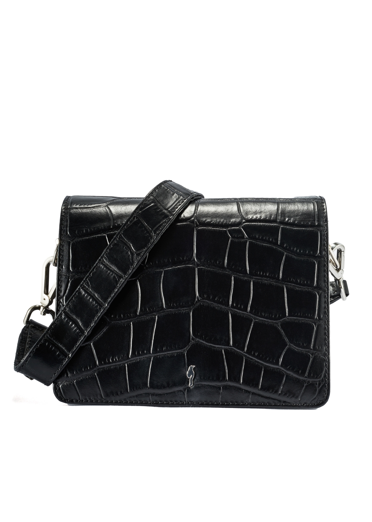 Чорна шкіряна сумка кроко TORES-1176-99(Z25)