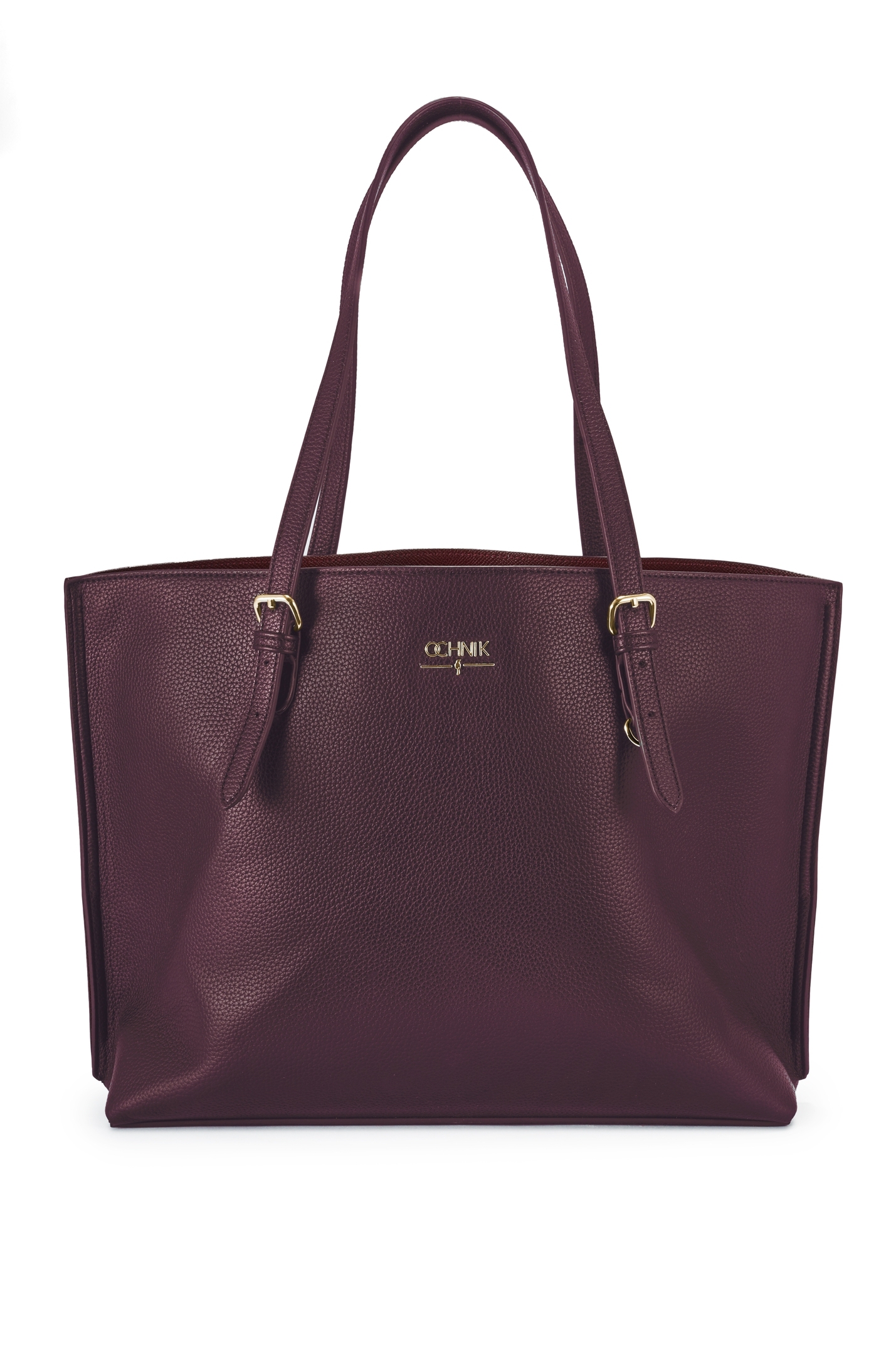 Bordowa duża torba shopper TOREC-1088-49(Z25)