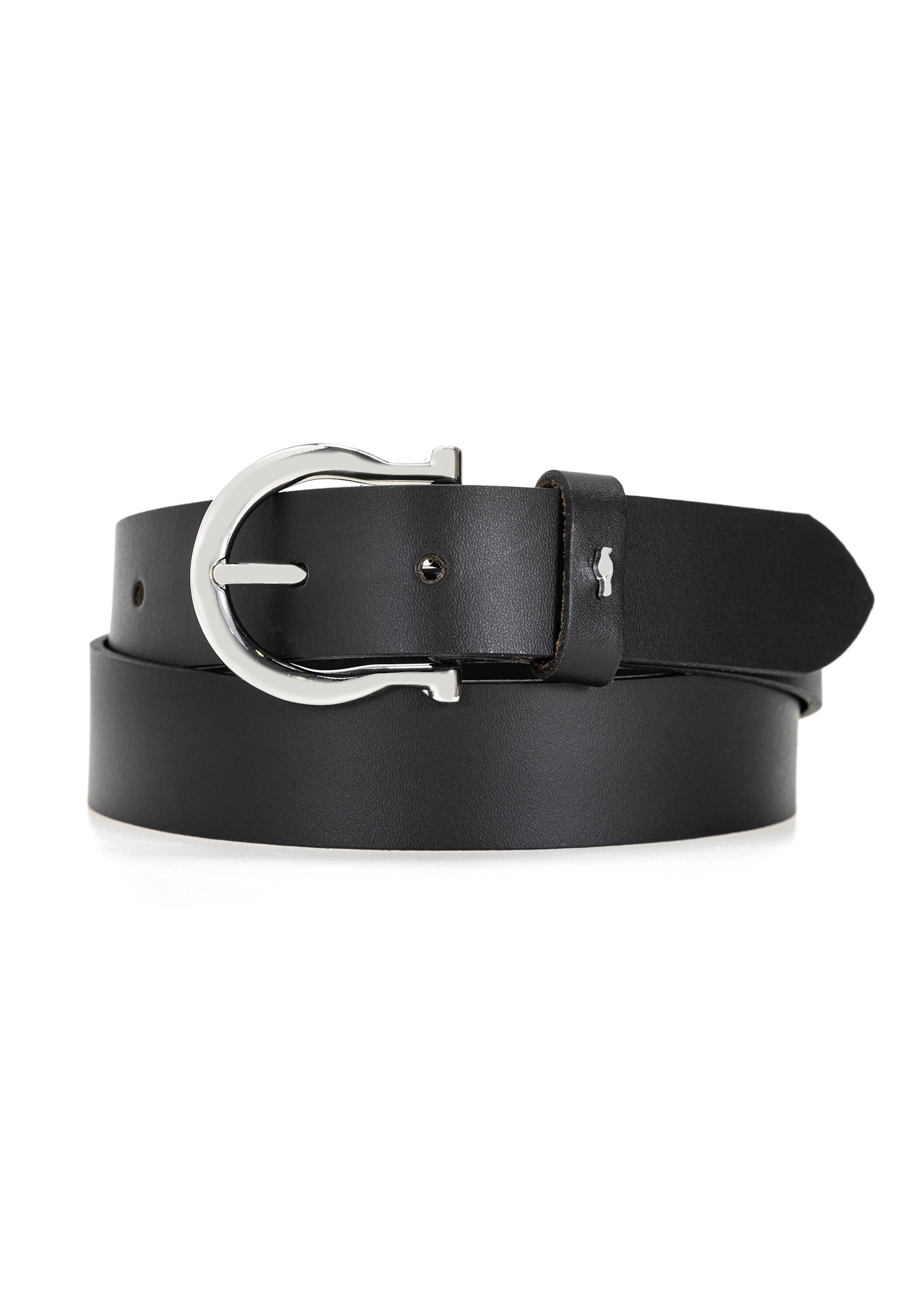 Czarny skórzany pasek damski PASDS-0274-99(Z26)