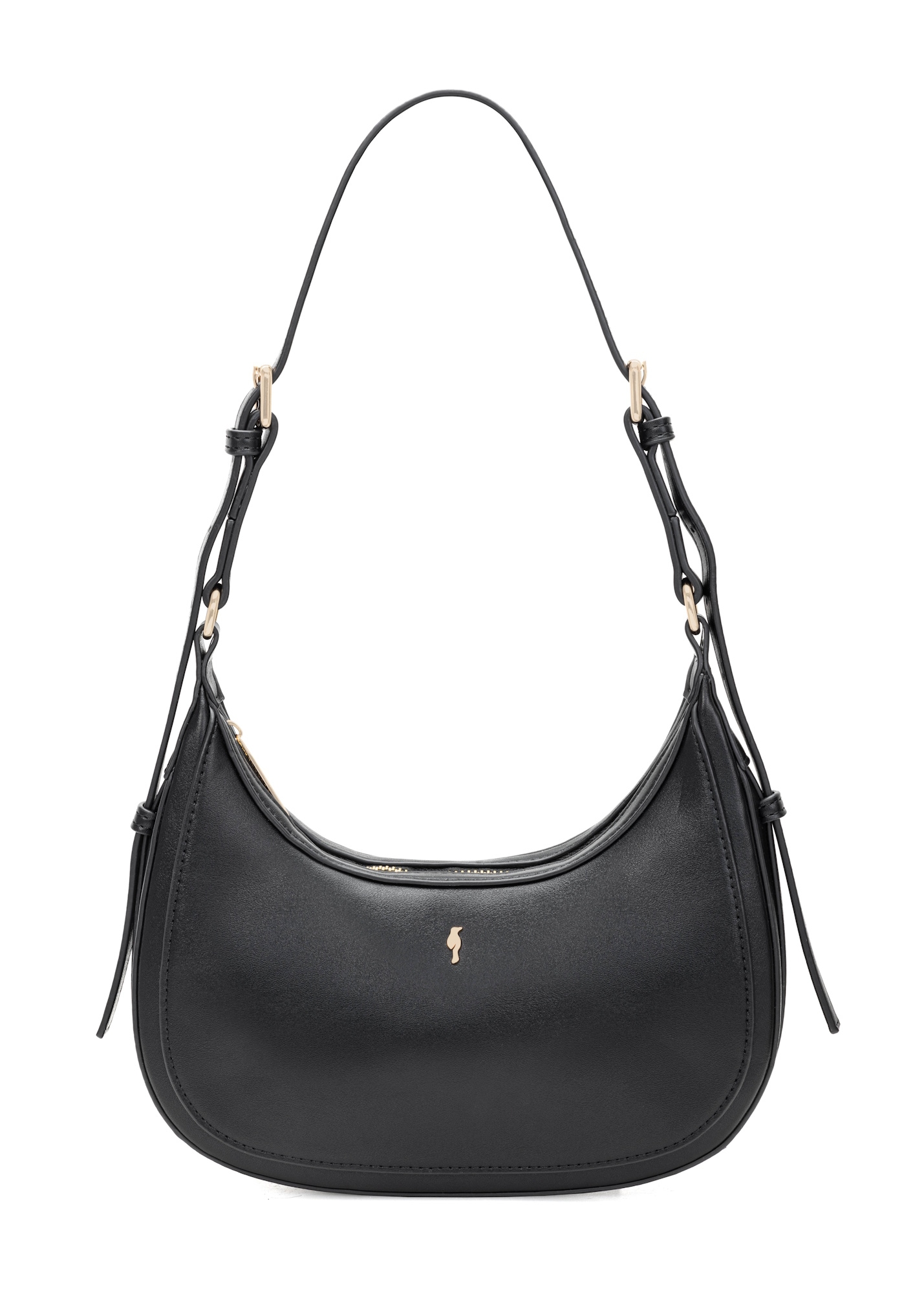 Czarna mała torebka hobo TOREC-1136-99(W26)